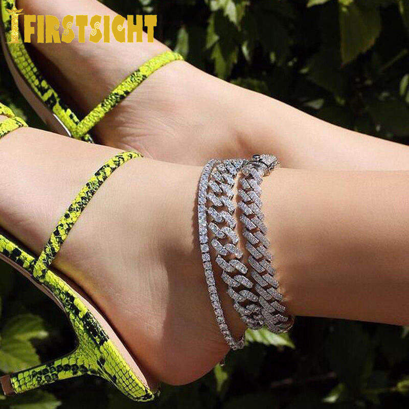 Cuban Link Chain 12Mm - Gelang Kaki Persegi Panjang Cz Parkir