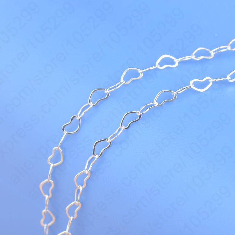 925 Sterling Silver Chain Necklace Men - 925 Perak Murni Kalung Rantai Hati