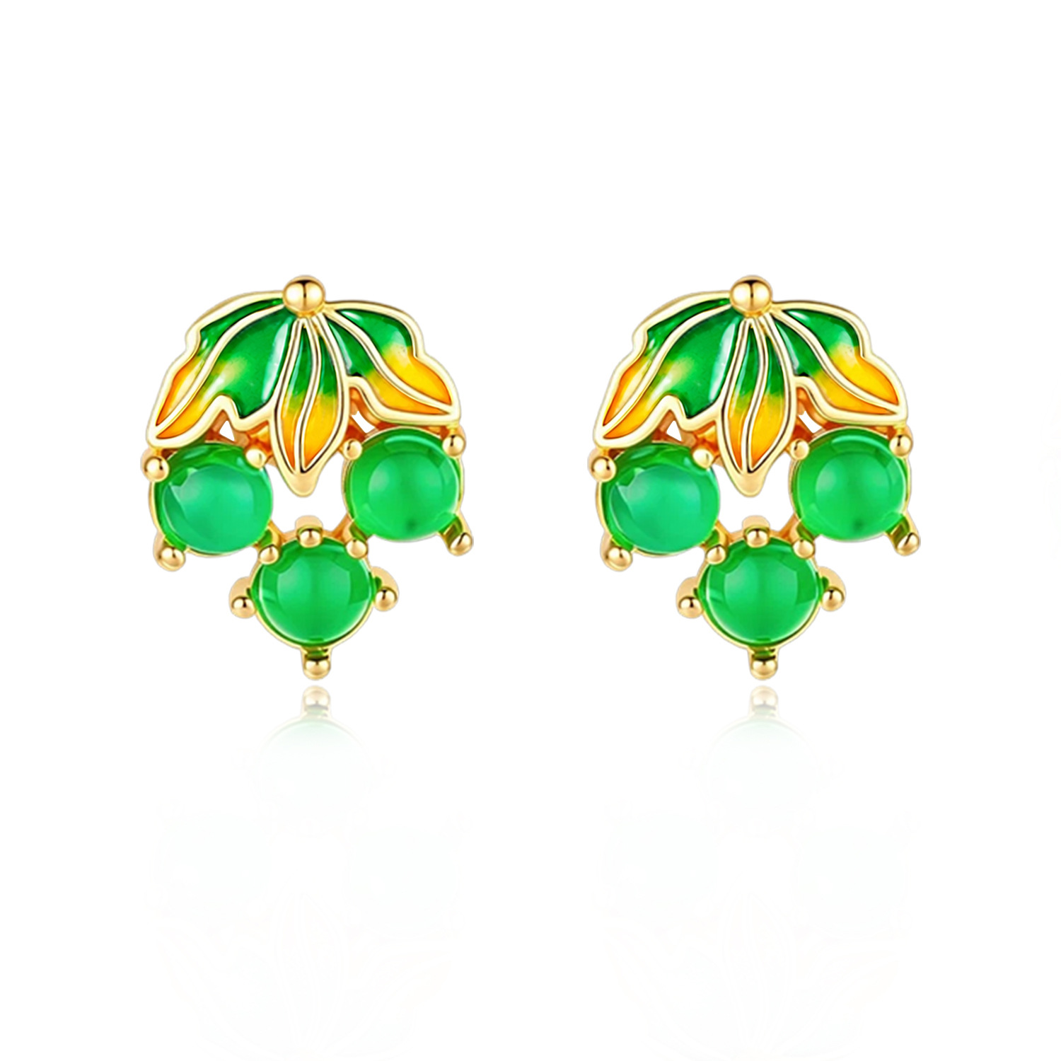 Anting-anting Batu Giok Burma  - Earrings ulasan dan harga