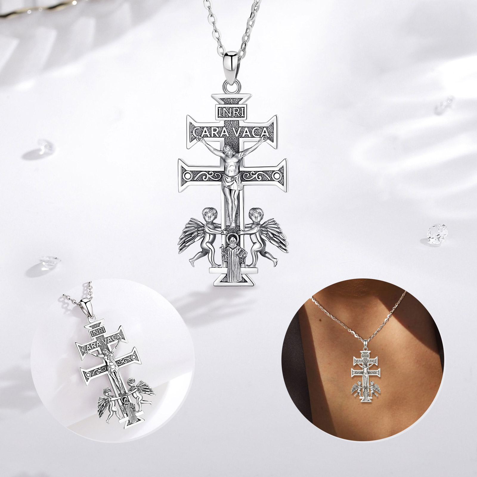 Eudora 925 perak murni Caravac - 925 Sterling Silver Chain Necklace Men ulasan dan harga