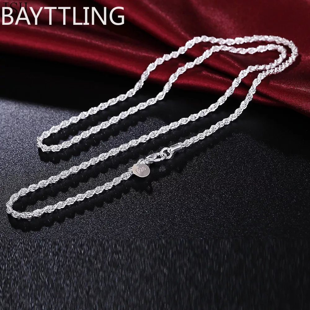 40-60cm grosir 925 perak murni - 925 Sterling Silver Chain Necklace Men ulasan dan harga