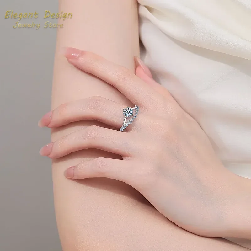 Cincin Kawin Platinum Pt950 de - Moissanite Engagement Ring 1 Carat ulasan dan harga