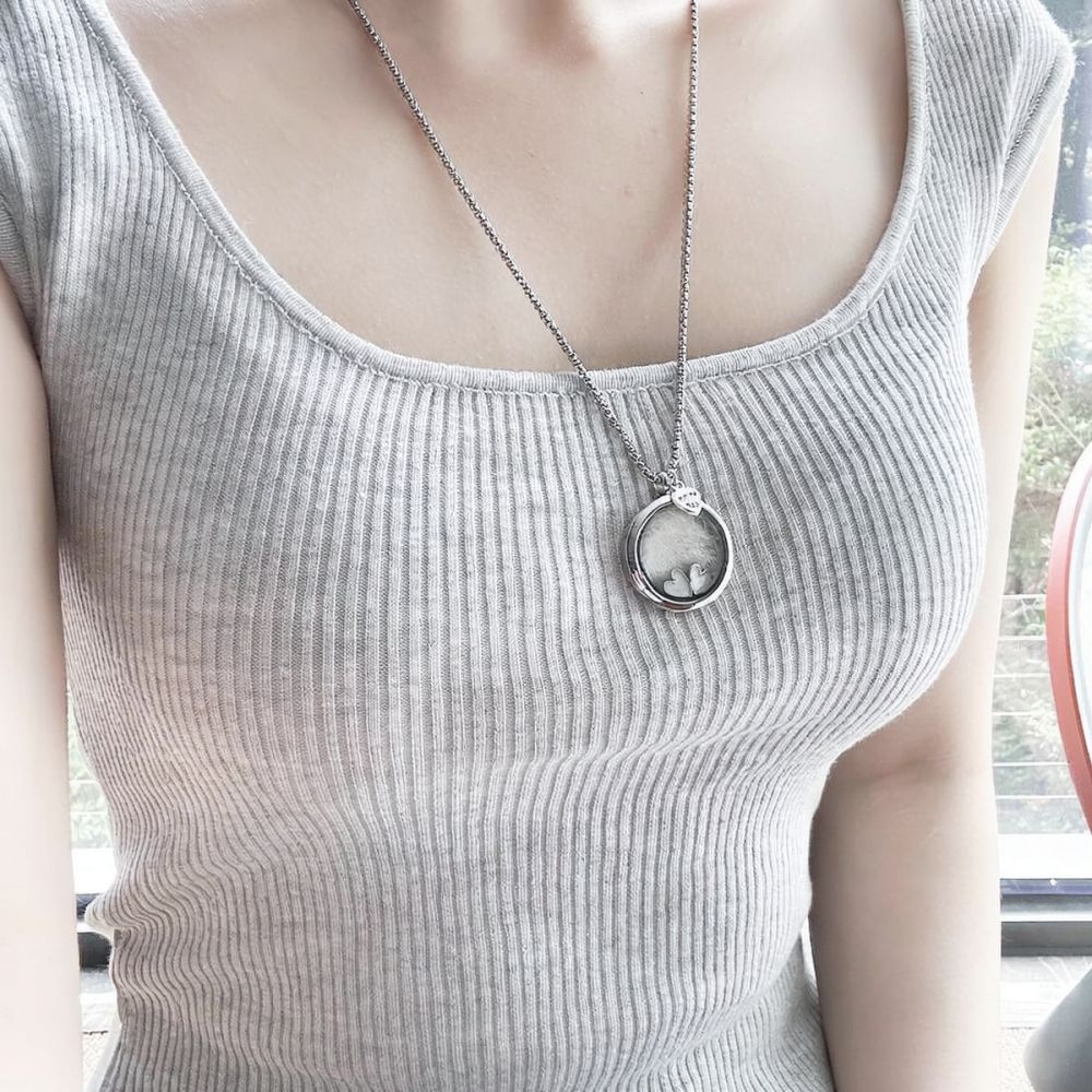 Kalung Kenang-kenangan Bentuk  - Heart Locket Necklace Photo ulasan dan harga