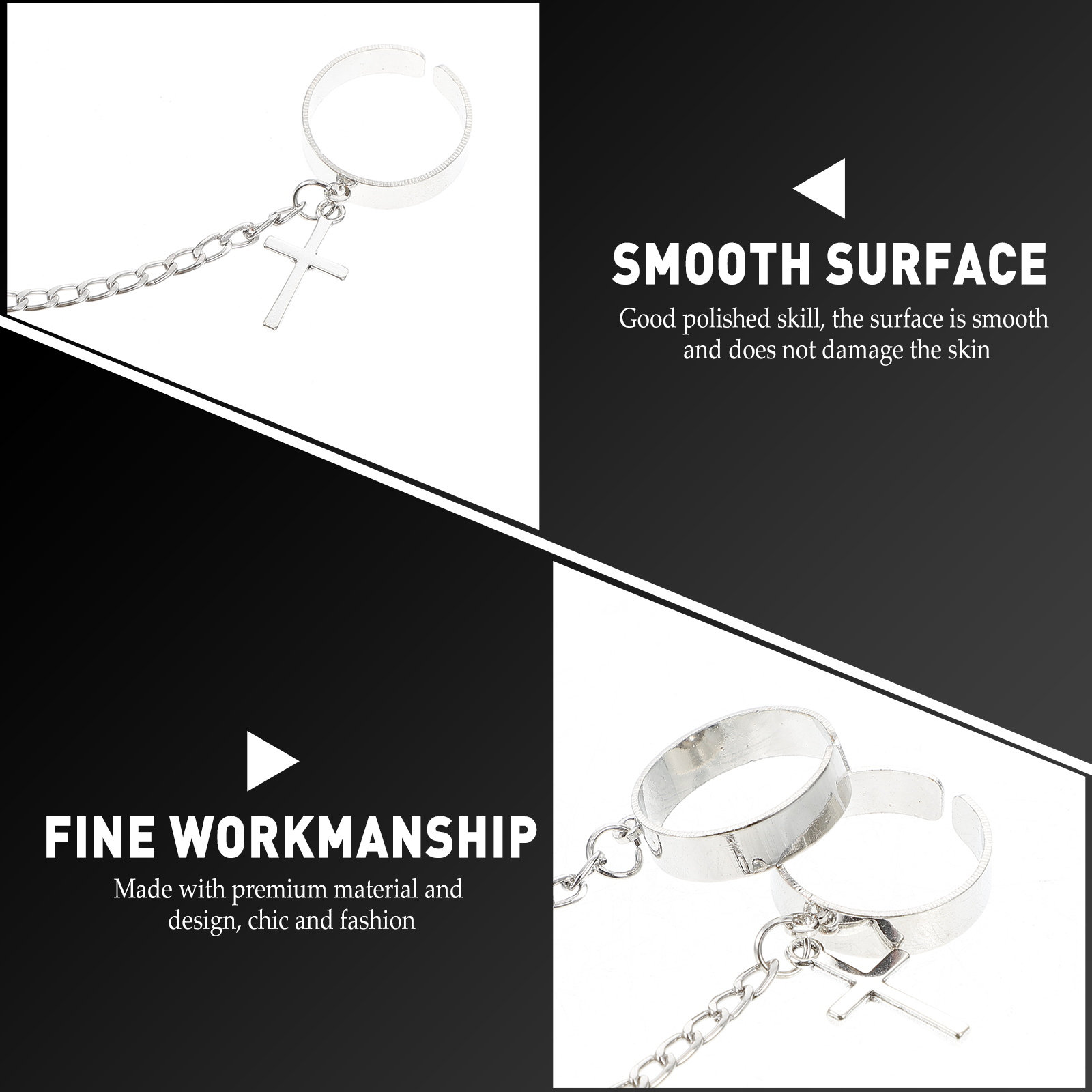 Set Cincin Jari Model Salib Go - Vintage Punk Knuckle Rings Set ulasan dan harga