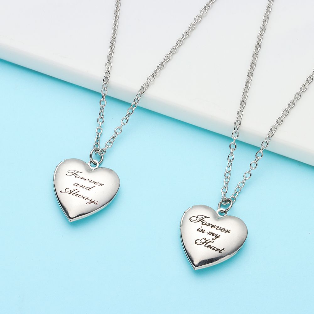 Kalung Foto Bentuk Hati untuk  - Heart Locket Necklace Photo ulasan dan harga