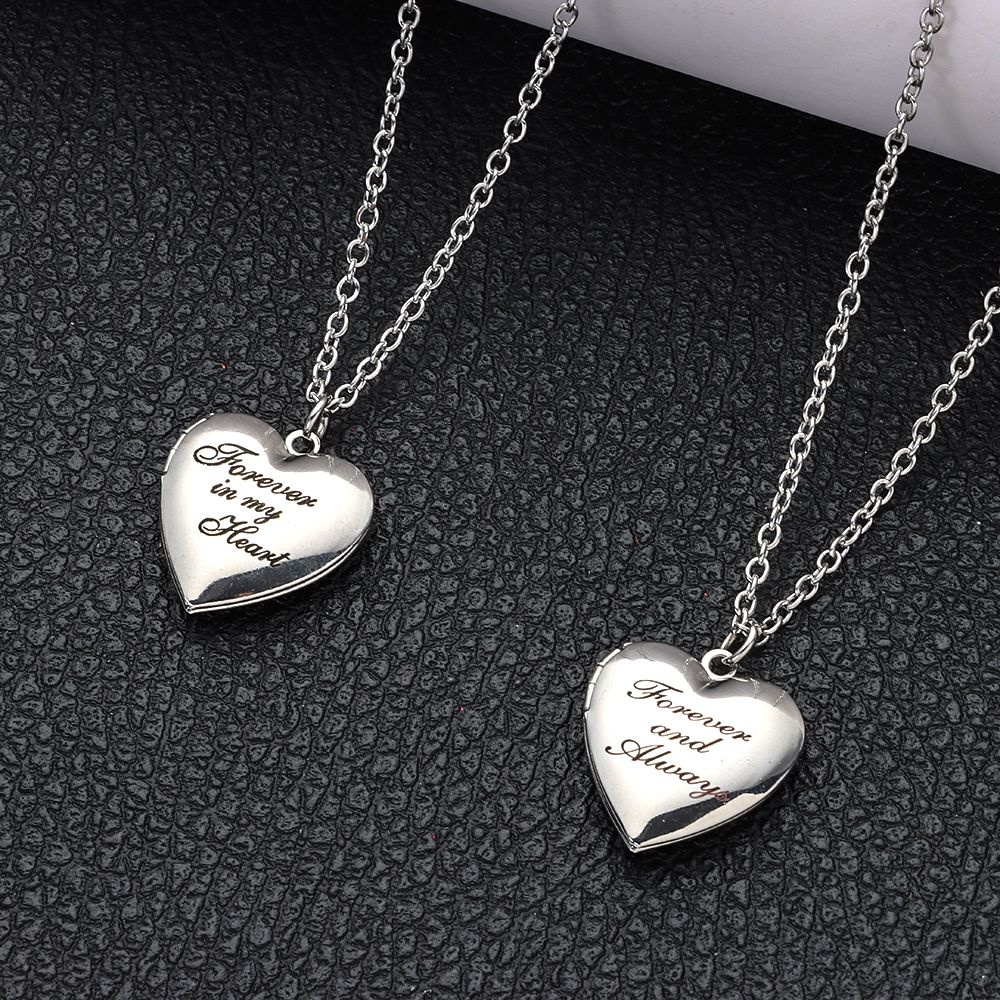 Kalung Foto Bentuk Hati untuk  - Heart Locket Necklace Photo ulasan dan harga