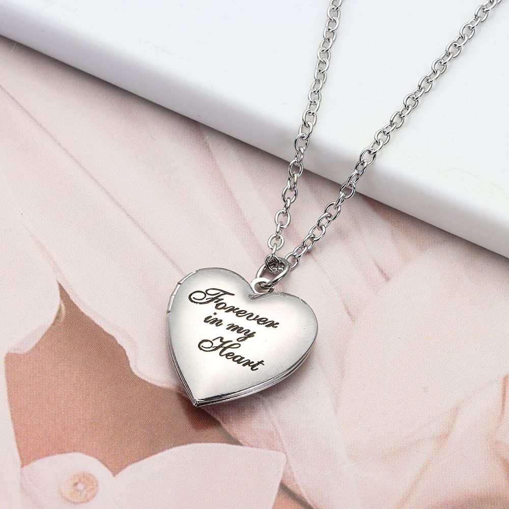 Kalung Foto Bentuk Hati untuk  - Heart Locket Necklace Photo ulasan dan harga