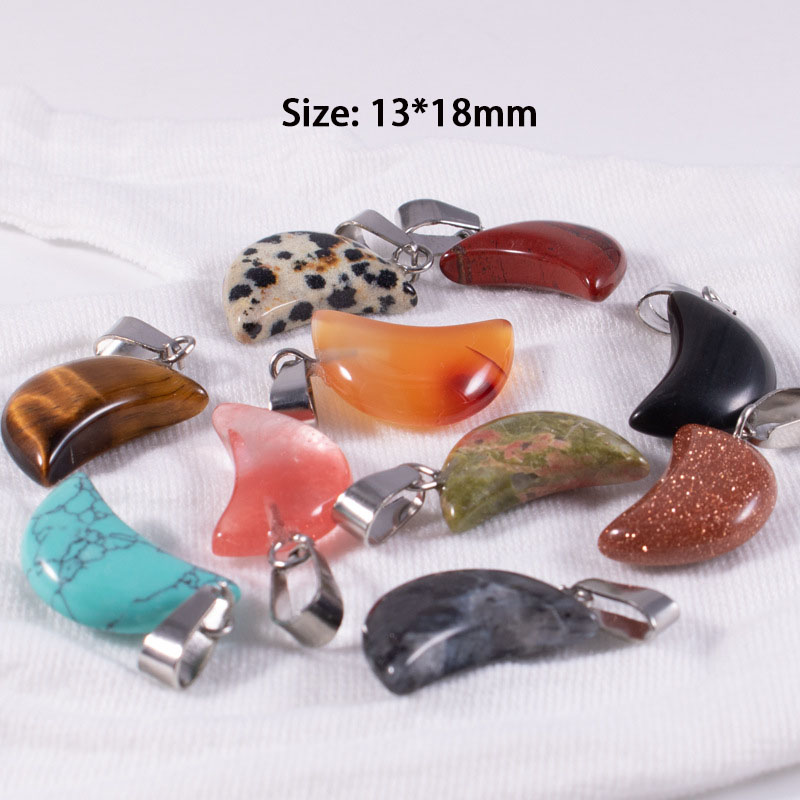 20 Buah/Tas Kalung Liontin Bul - Crystal Pendant Necklace Natural Stone ulasan dan harga