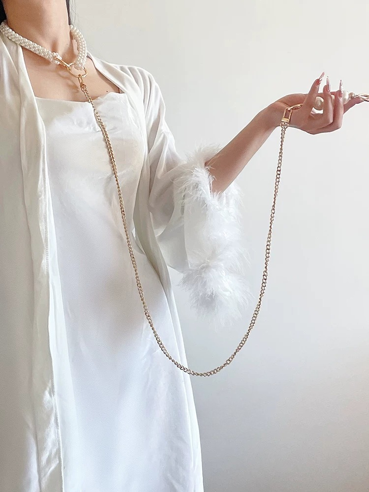 Kalung Choker Kulit PU Mutiara - Pearl Choker Necklace Vintage ulasan dan harga