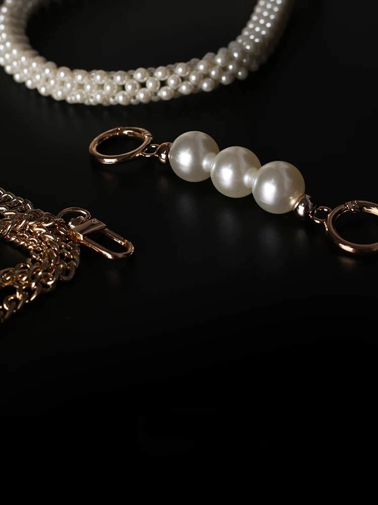 Kalung Choker Kulit PU Mutiara - Pearl Choker Necklace Vintage ulasan dan harga