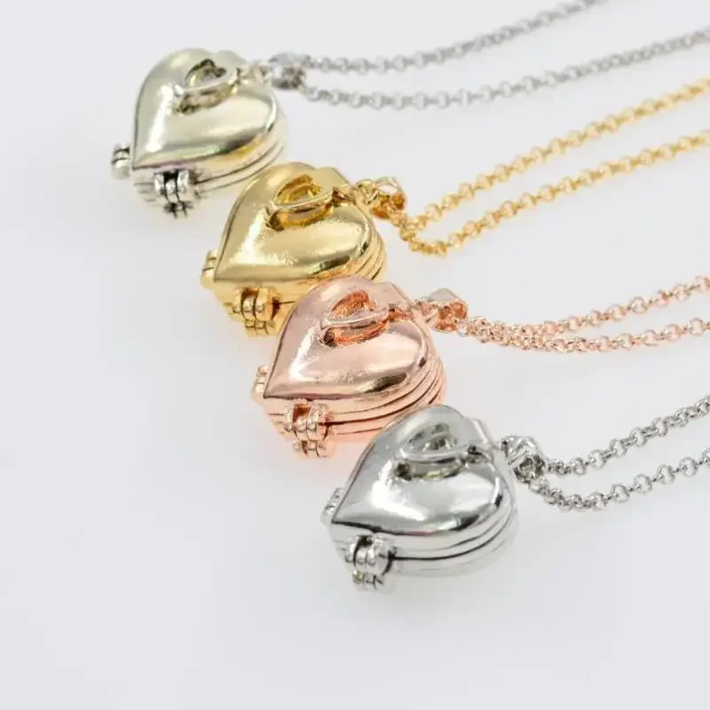 Kalung Vintage Lipat Multi-lay - Heart Locket Necklace Photo ulasan dan harga