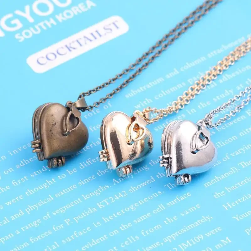 Kalung Vintage Lipat Multi-lay - Heart Locket Necklace Photo ulasan dan harga