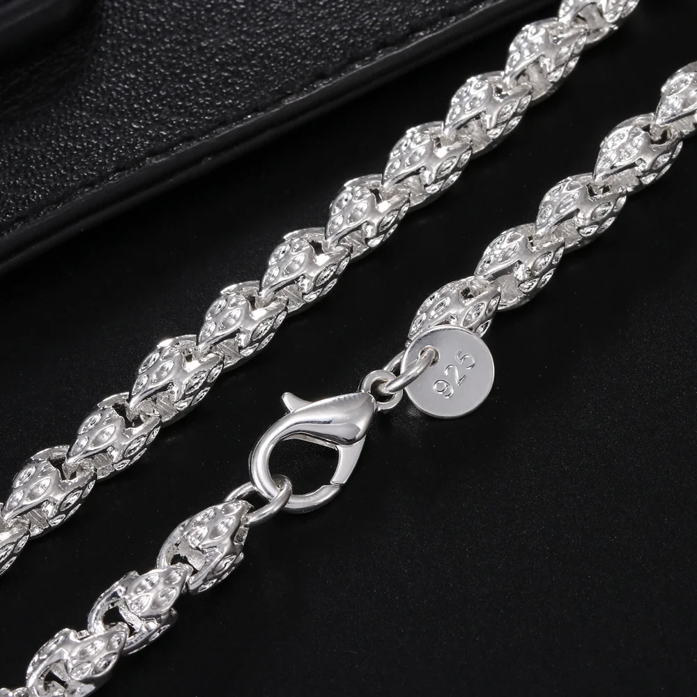Kalung Rantai Keran 5MM Perak  - 925 Sterling Silver Chain Necklace Men ulasan dan harga