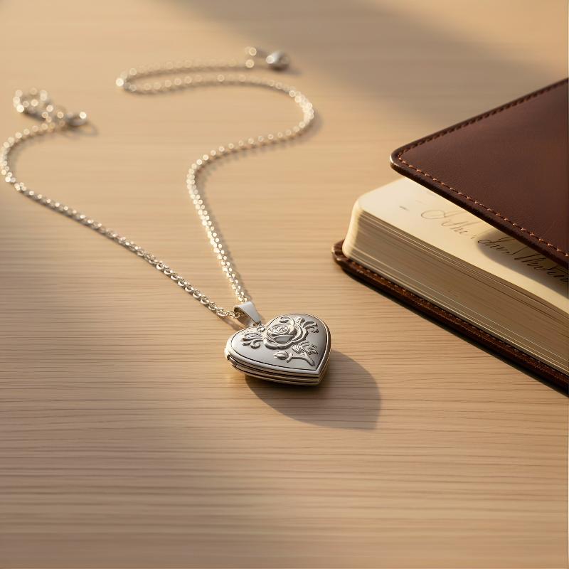 Kalung Hati Vintage Gothic Wan - Heart Locket Necklace Photo ulasan dan harga