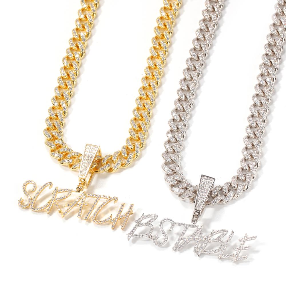TBTK Disesuaikan Nama Curisve  - Cuban Link Chain 12Mm ulasan dan harga