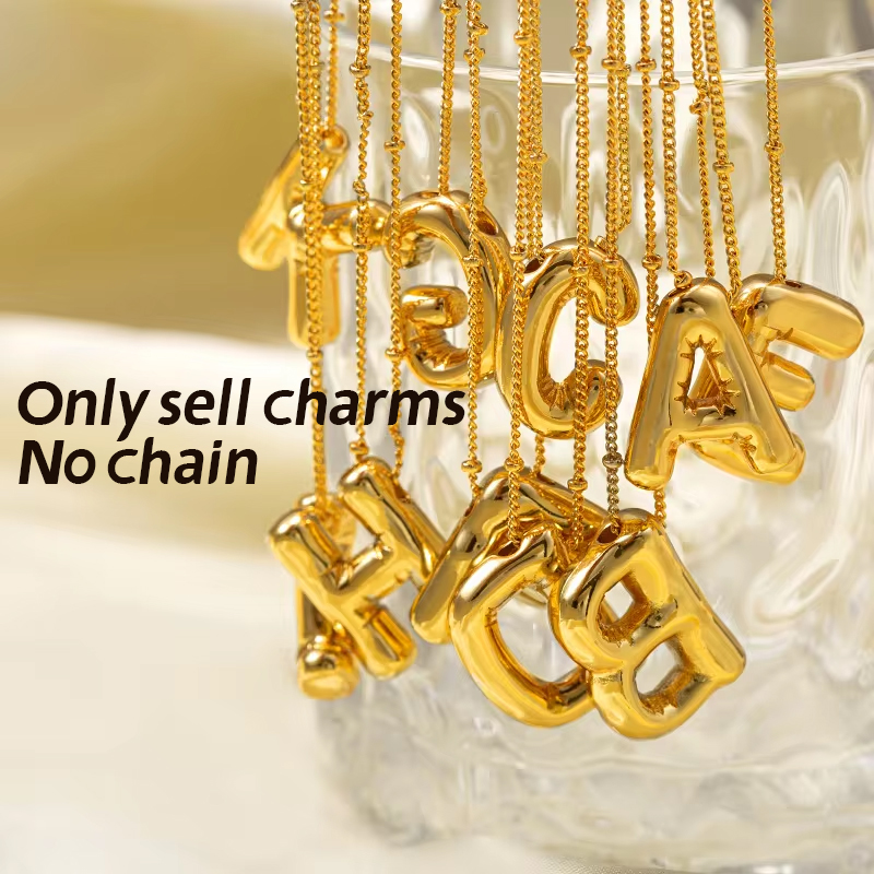 CARLIDANA kalung nama gelembun - Initial Letter Necklace 18K Gold ulasan dan harga