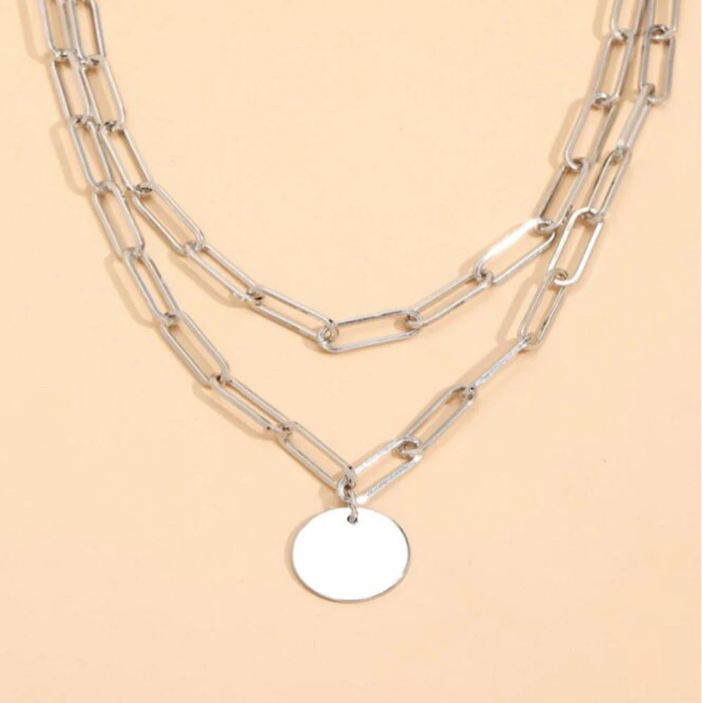 SUMENG kalung liontin Vintage  - Layered Pendant Necklace Aesthetic ulasan dan harga