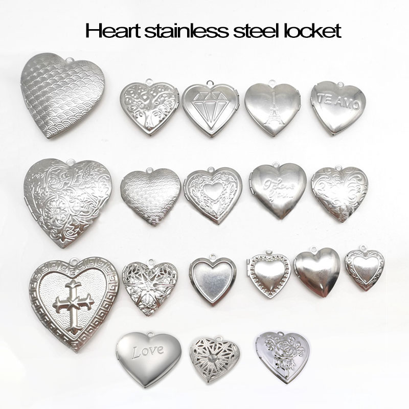 Cinta Hati Stasiun Liontin 20  - Heart Locket Necklace Photo ulasan dan harga