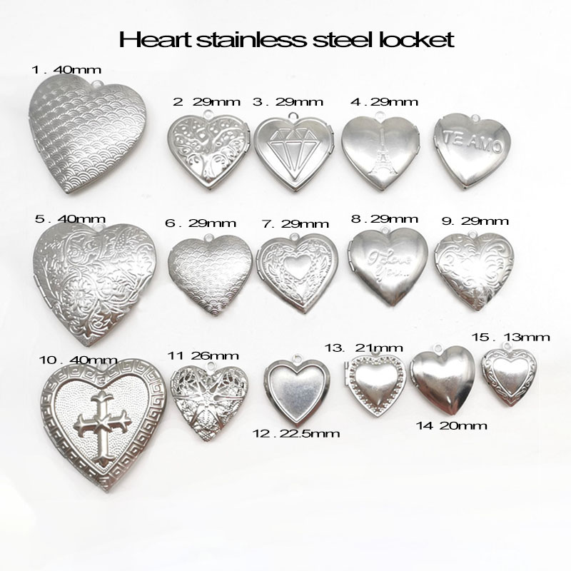 Cinta Hati Stasiun Liontin 20  - Heart Locket Necklace Photo ulasan dan harga