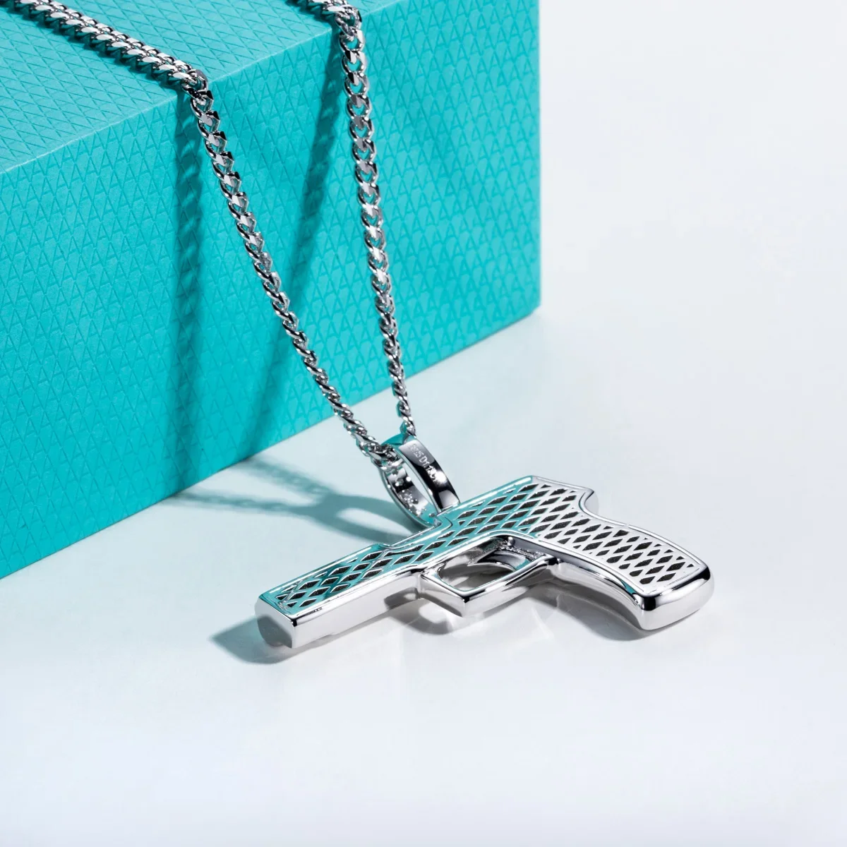 FCGJHW Liontin Moissanite Berb - 925 Sterling Silver Chain Necklace Men ulasan dan harga