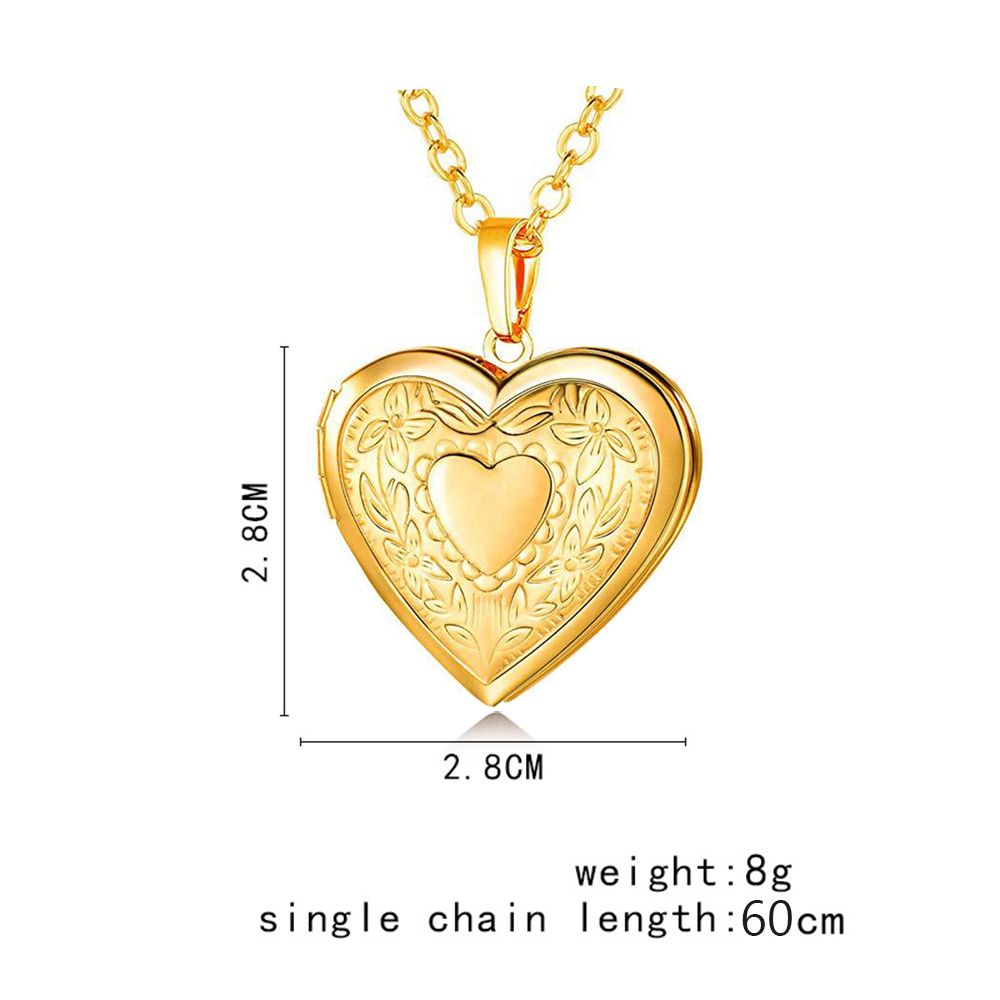 Mode Foto Gambar Liontin Kalun - Heart Locket Necklace Photo ulasan dan harga