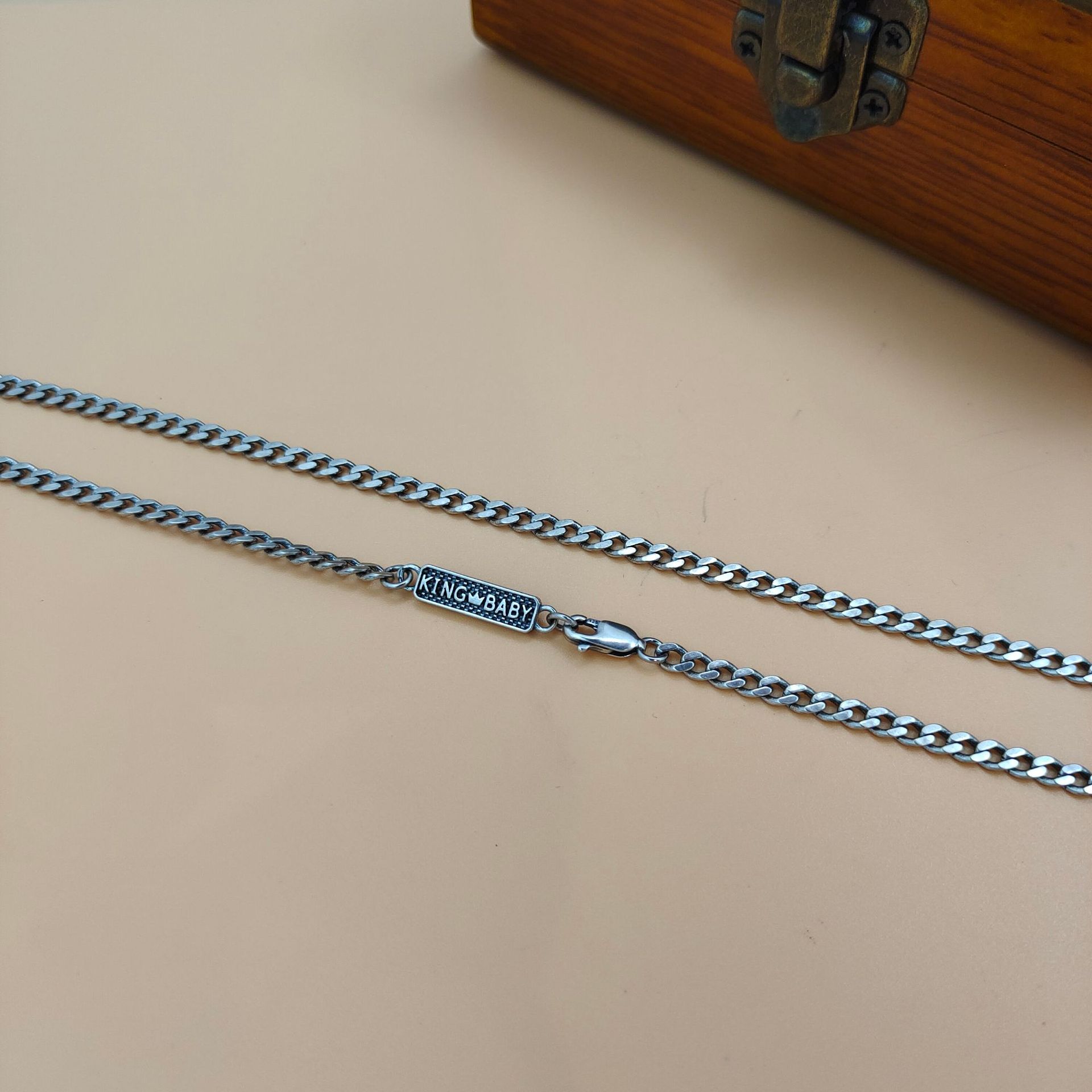 Kalung liontin perak sterling  - 925 Sterling Silver Chain Necklace Men ulasan dan harga