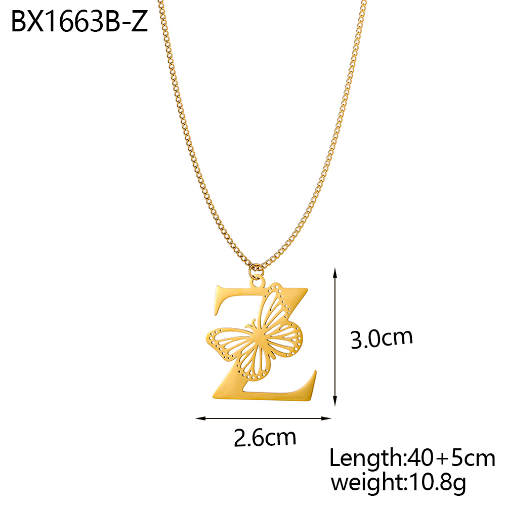 CARLIDANA Mungil 18K Emas Berl - Initial Letter Necklace 18K Gold ulasan dan harga
