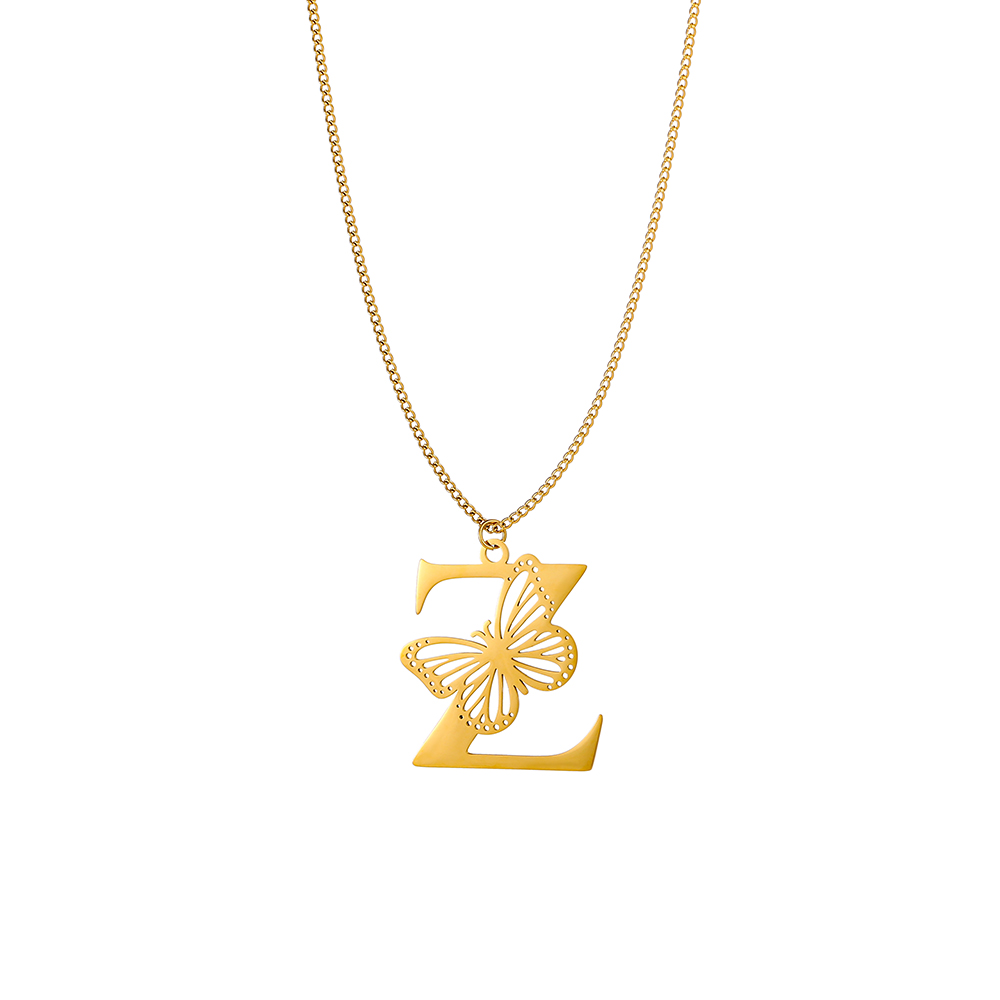 CARLIDANA Mungil 18K Emas Berl - Initial Letter Necklace 18K Gold ulasan dan harga